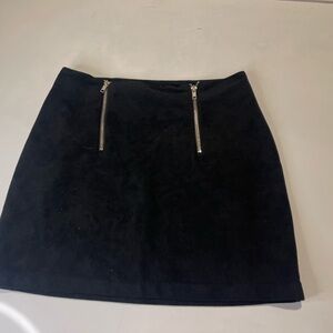 Forever 21 Black Mini Skirt with Zipper Details